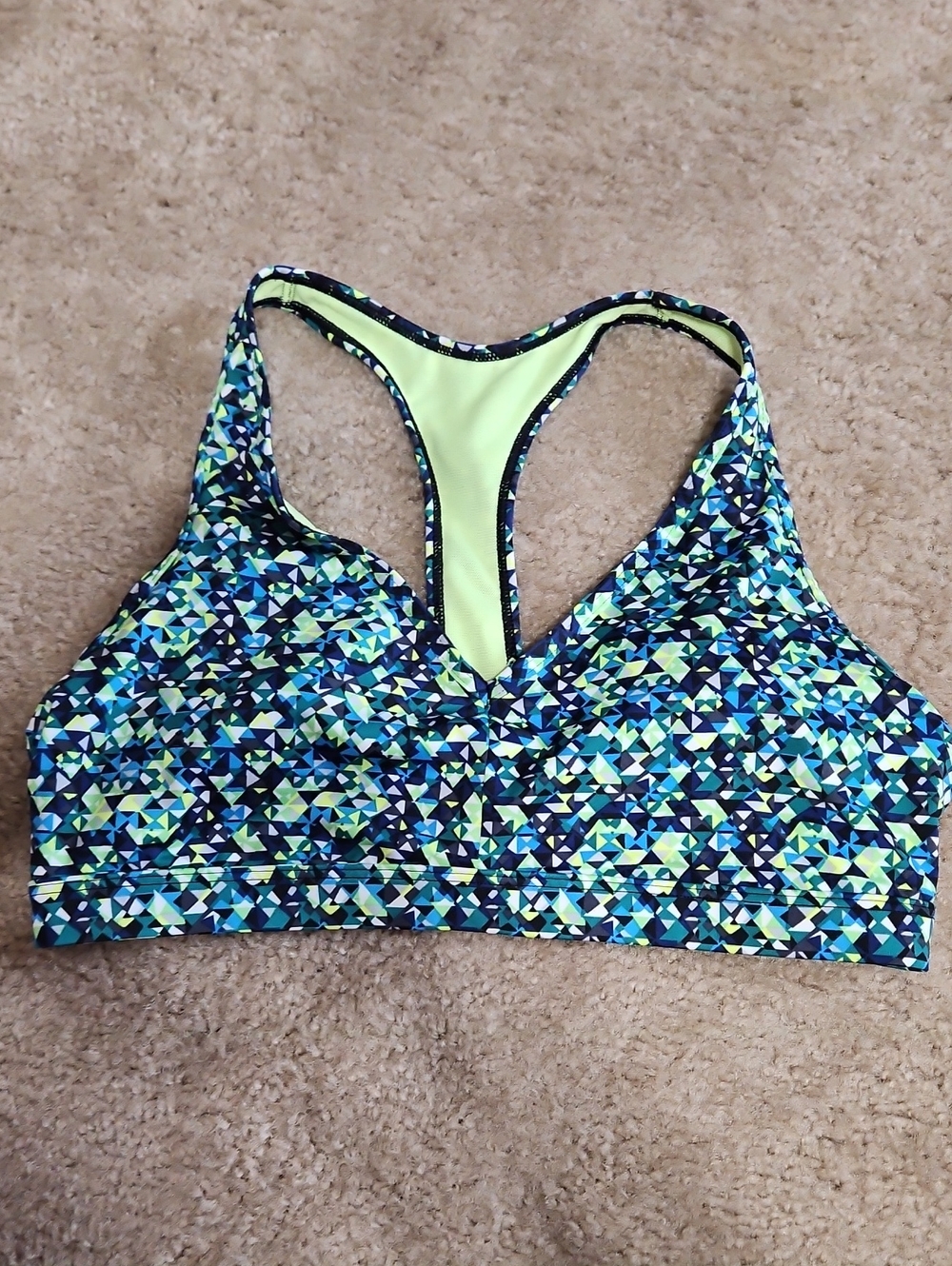 Victoria Secret Sport.padded Racerback Sports Bra in Blue Multi